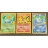 Pokemon English 25th celebrations 3 pack pulled mint cards, Final Evolution Charizard Blastoise