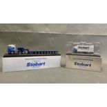 2 Eddie Stobart trucks, boxed and in mint condition, diecast metal Scania R560 Low Cab & Low
