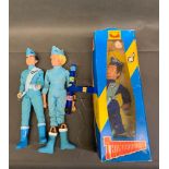 A Carlton Thunderbirds doll together with a Thunderbird puppet of Alan and a Pelham Puppets boxed
