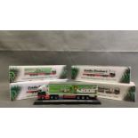 4 Eddie Stobart lorries, boxed and in mint condition, 1:76 scale, diecast metal Volvo FH Fridge