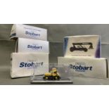 5 Eddie Stobart cranes, diggers etc mint condition die cast metal 1;76 scale, boxed Mercedes