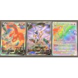 Pokemon Brilliant skies x 3 pack pulled mint cards, Charizard V star Rainbow 174/172 Charizard V