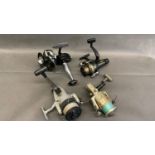 Four fixed spool casting reels including RYOBI, INTREPID, SILSTAR etc, for sea and fresh water