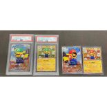 Pokemon 2016 Japanese XY PROMO . Mario Luigi Holo and alternative art PSA MINT 9 together with Mario