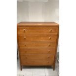 A mid century Loughborough Furniture chest of drawers, 6 drawers, in good solid condition but in