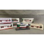 7 Eddie Stobart lorries, boxed and in mint condition, 1:76 scale, diecast metal Scania R420