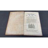 An early 19th Century leather bound volume entitled Anno Regni Anne Regina Anglia, Scotia, Francia &