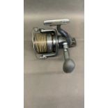 Daiwa Emcast 6000 big pit fixed spool reel with braid line in fished condition