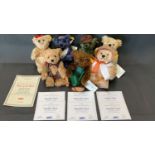 7 Steiff Bears of the days of the week with certificates of authenticity apart from Sundays' bear