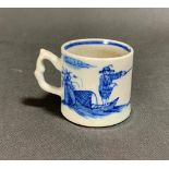 Blue and white coffee cup possibly 18th or 19th Century, decorated in the Chinese style. No makers