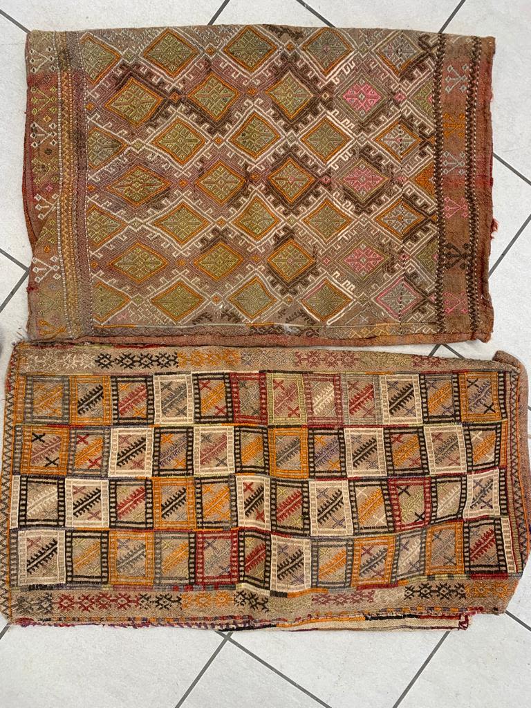 Two Turkish saddle bag rugs