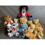 12 assorted stuffed toy bears