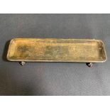 A solid silver tray weighing 329 grams, engraved on the underside  - Samuel Pepys records his