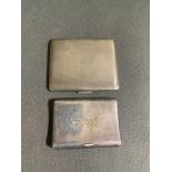 Two Antique silver cigarette cases, 235 grams