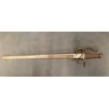 A vintage decorative metal sword, 73cm long