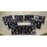 8 sets of royal mint proof coins 1983-1990