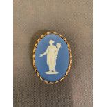 9 carat gold Wedgewood brooch