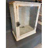 A vintage white painted metal vintage Holborn medical cabinet