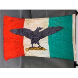 Italian Fascist Mussolini Interest RSi flag, the last of the Fascist Mussolini era, no moth, service