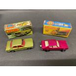 2 x matchbox cars, new 55 Ford Cortina and a new 54 Ford Capri