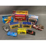 A group of 10 matchbox and others cars £10-£15 Including a majorette Plymouth fury police car