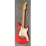 Fender duo sonic cherry electric guitar