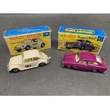 2 x matchbox cars, superfast 67 vw 1600tl and a 15 vw Beetle