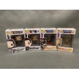 4 x Funko figures No, s 26 , 390 , 201 and 202