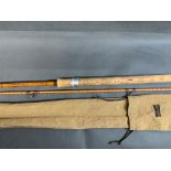 BJ James and Son, bag containing a Ben Woods carp rod built on Cliff constable cane, needs