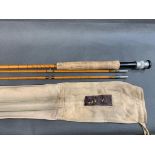 Cummins The Delux Special Pintail split cane 2 piece fly rod with spare top in makers own bag