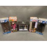 5 boxed movie character figures