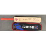 Marcus Trescothick, signed Stuart Surridge display bat, with protective scabbard