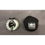 Lamson Waterworks fly reel with line and pouch 3 1/2 '' VGC