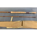 Bruce and Walker Hexagraph 2 piece carbon fly rod 10'6'' #7-9 weight (looks like split cane) ''The