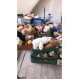 A lifetimes' collection of teddy bears and soft toys