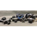 4 Pentax Asahi SLR 35mm cameras