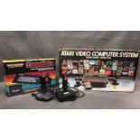 An Atari Video Computer System, keyboard and controllers