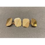 A pair of 9ct gold cuff links, 4 grams