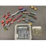 A collection of vintage Z gauge trains, accessories and track