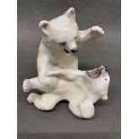 Royal Copenhagen figure of 2 polar bears