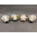 Collection of 4 Arthur wood pigs