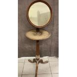 A Victorian mahogany shaving mirror