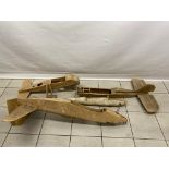 A collection vintage of balsa wood planes