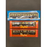 Passenger carriages: 3 in total Airfix railway system 00 gauge GWR Brownand cream auto coach boxed