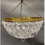 A vintage glass lamp shade