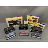 A collection of boxed model cars, vintage Jaguars, corgi Cadbury lorries and special vintage 4 x