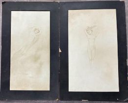 2 silver point etchings by Charles prosper Sainton1861-1914 . 29cm x 43cm and 25cm x 43cm
