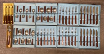 A complete set of mid century cutlery, Regalia stainless steel, by N. Bennett and Co of Sheffield