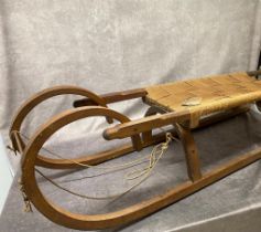 An antique toboggan