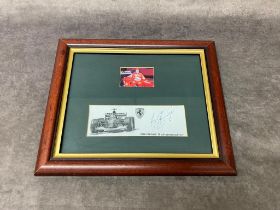 A framed autograph of Michael Schumacher Frame size 37 x 30 cm